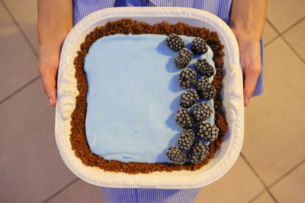 Dessert à base de spiruline bleue