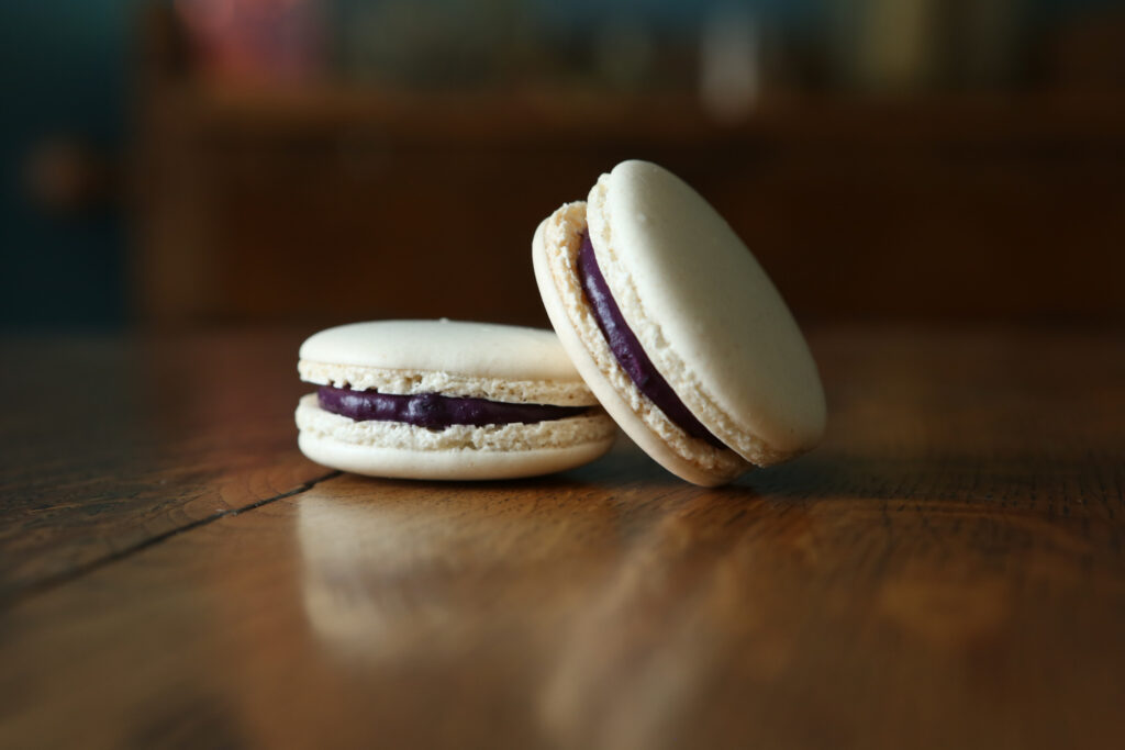 macarons myrtilles